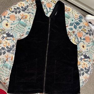 Black Sleeveless Zip-Up dress